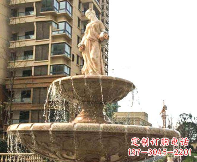 福建小区景观西方女人喷泉石雕