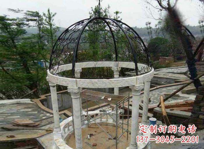 福建小区欧式圆顶凉亭石雕