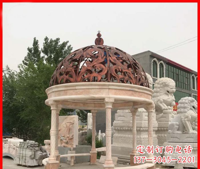 福建小区欧式圆顶凉亭石雕_1