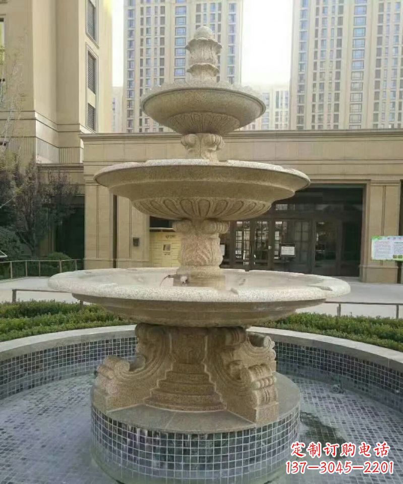 福建小区喷泉石雕 (2)