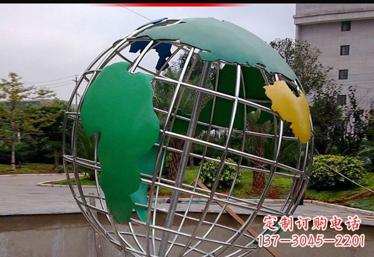 福建校园不锈钢地球仪造型雕塑