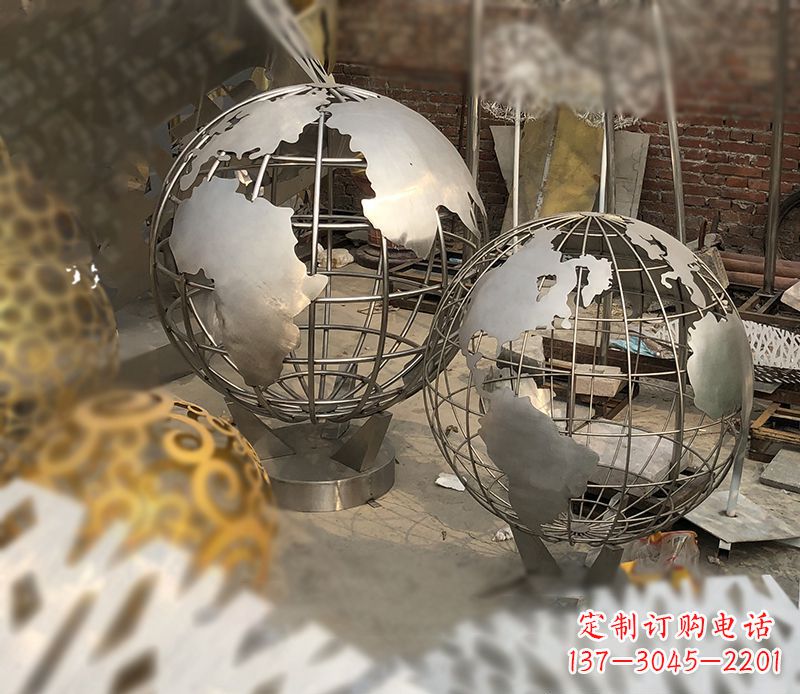 福建校园不锈钢地球仪雕塑112