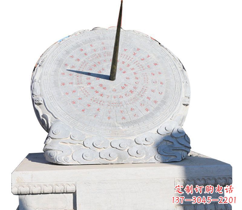 福建校园大理石日晷景观石雕 (3)