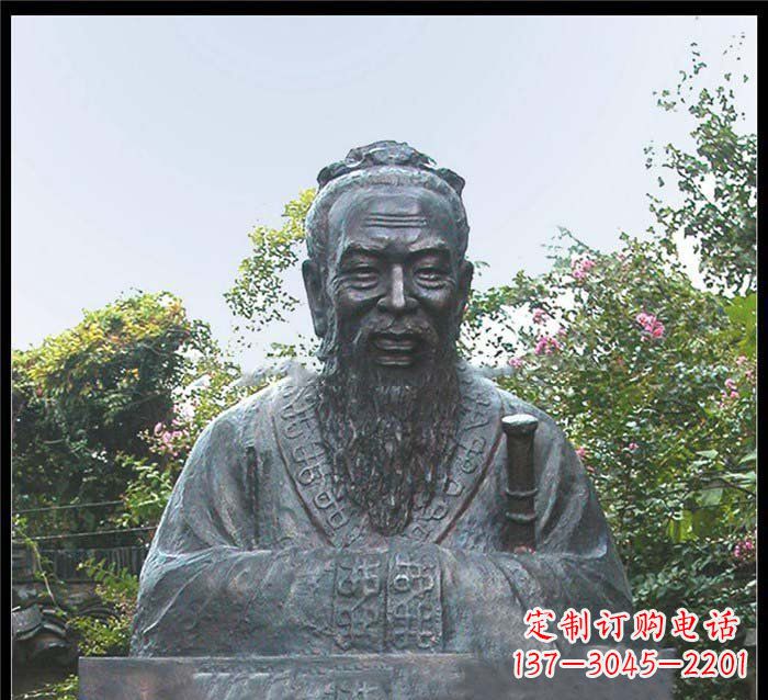 福建校园大型孔子头像铜雕