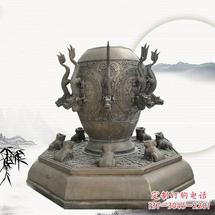 福建校园地动仪铜雕