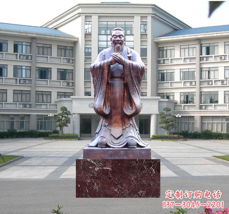 福建校园雕塑孔子 (2)