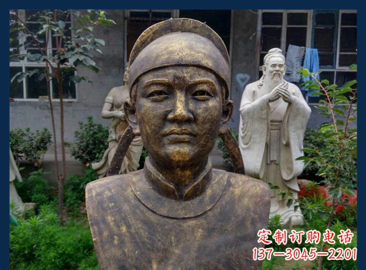 福建校园古代名人毕昇铜雕