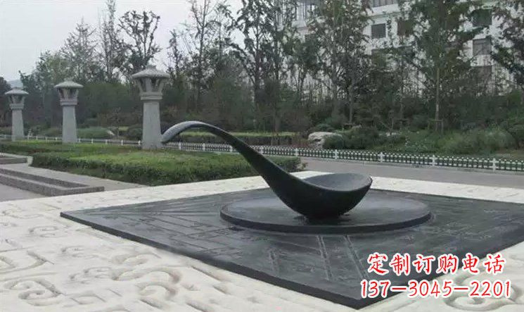 福建校园古代指南针司南铜雕