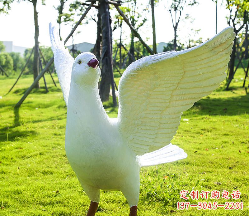 福建校园和平鸽雕塑