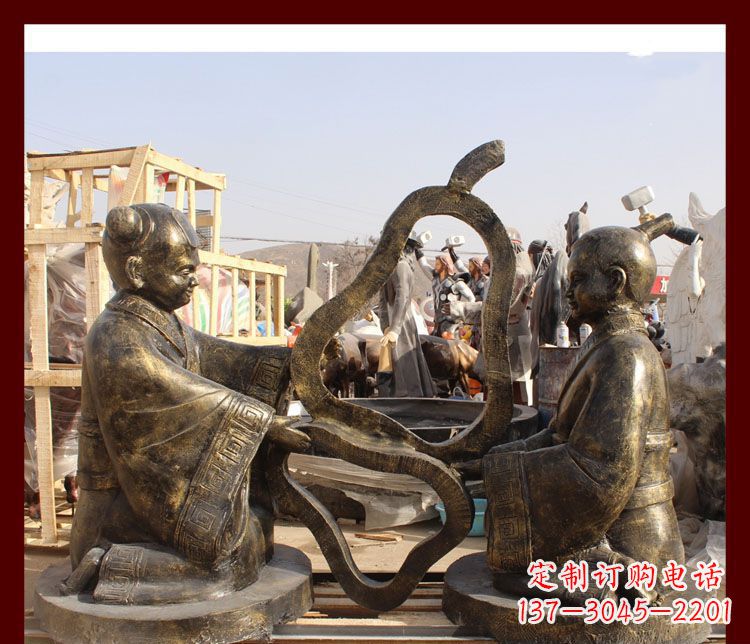 福建校园孔融让梨铜雕