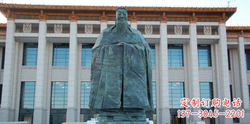 福建校园孔子景观铜雕