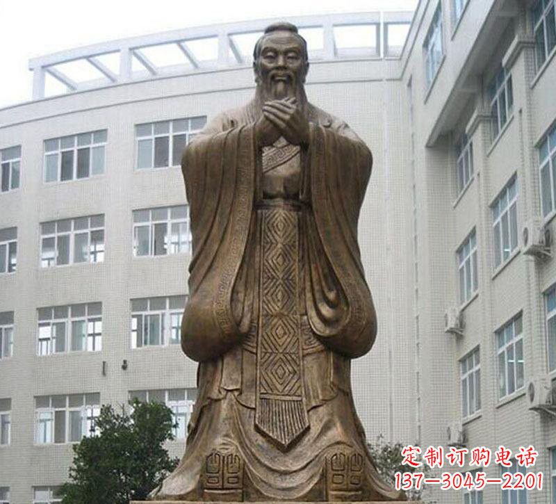 福建校园孔子铜雕222