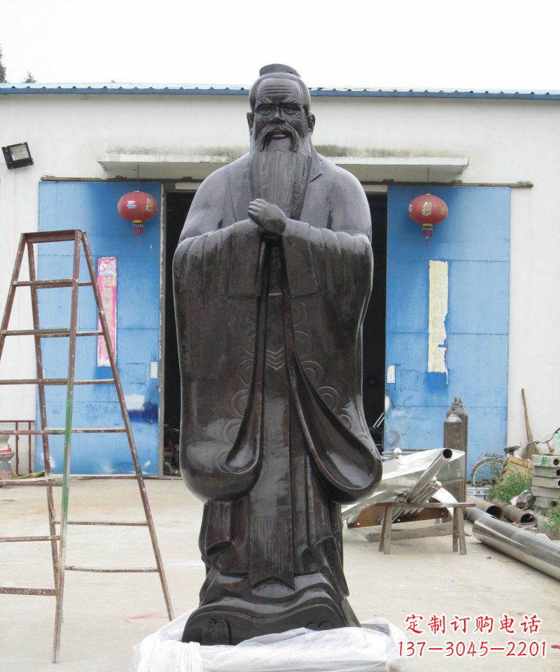福建校园老子古代名人铜雕