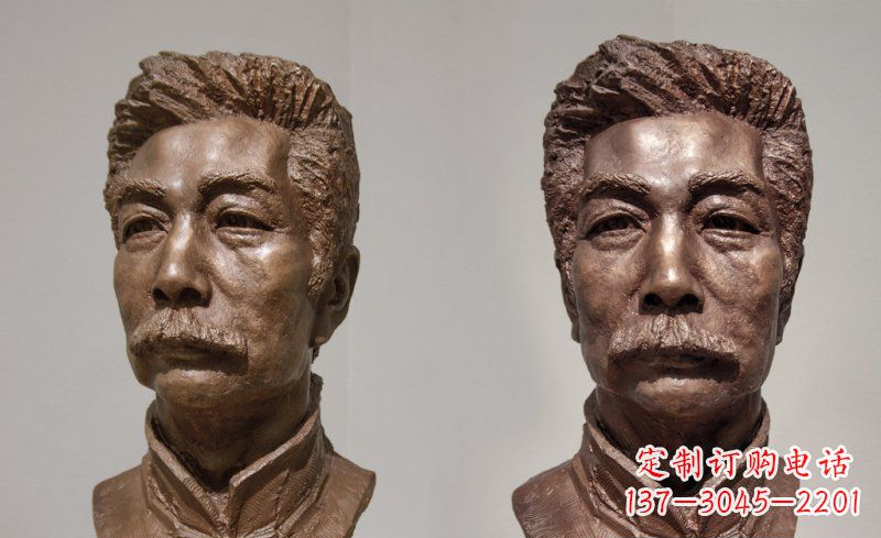 福建校园鲁迅头像名人铜雕