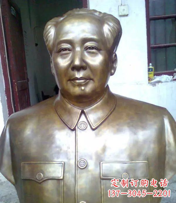 福建校园毛主席胸像伟人铜雕