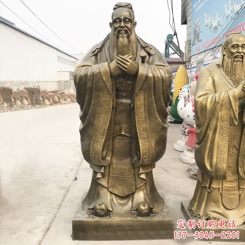 福建校园名人孔子铜雕