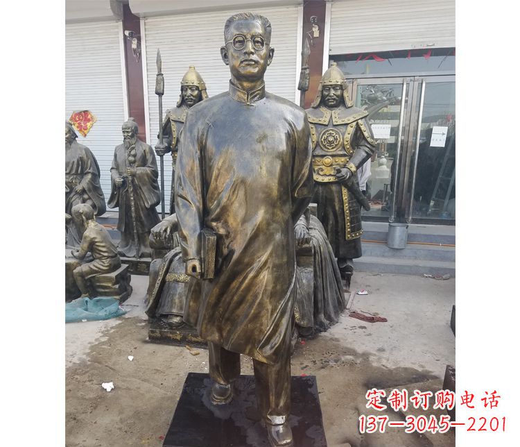 福建校园名人立式陶行知铜雕