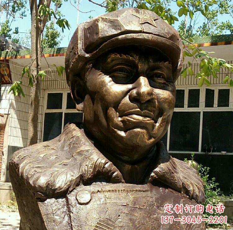 福建校园名人朱德胸像铜雕