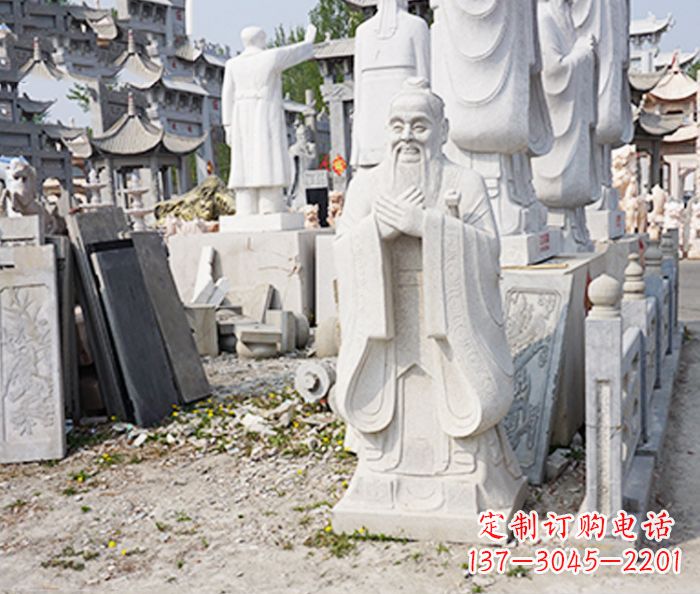 福建校园人物孔子石雕 (3)