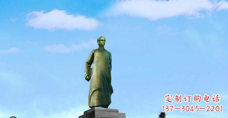 福建校园朱自清近代名人铜雕