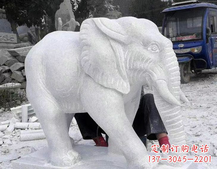 福建写实大象石雕