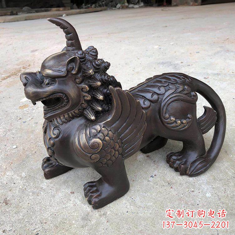 福建獬豸纯铜铸造雕塑