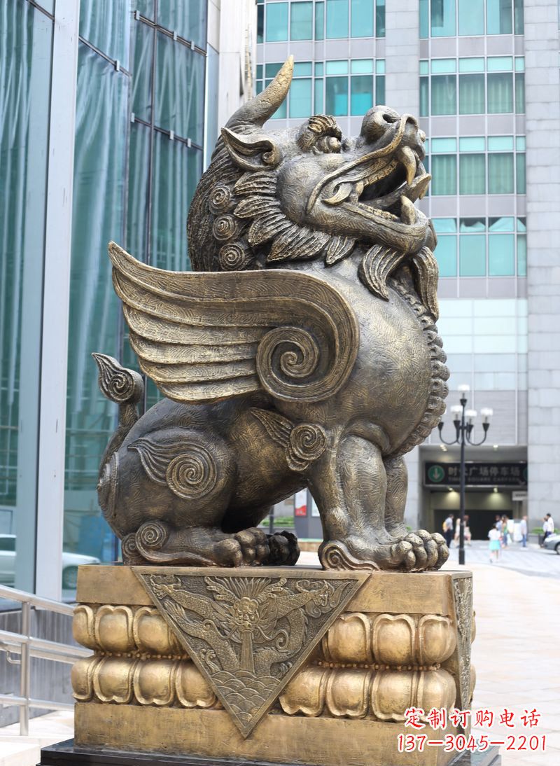 福建獬豸法院独角兽铜雕