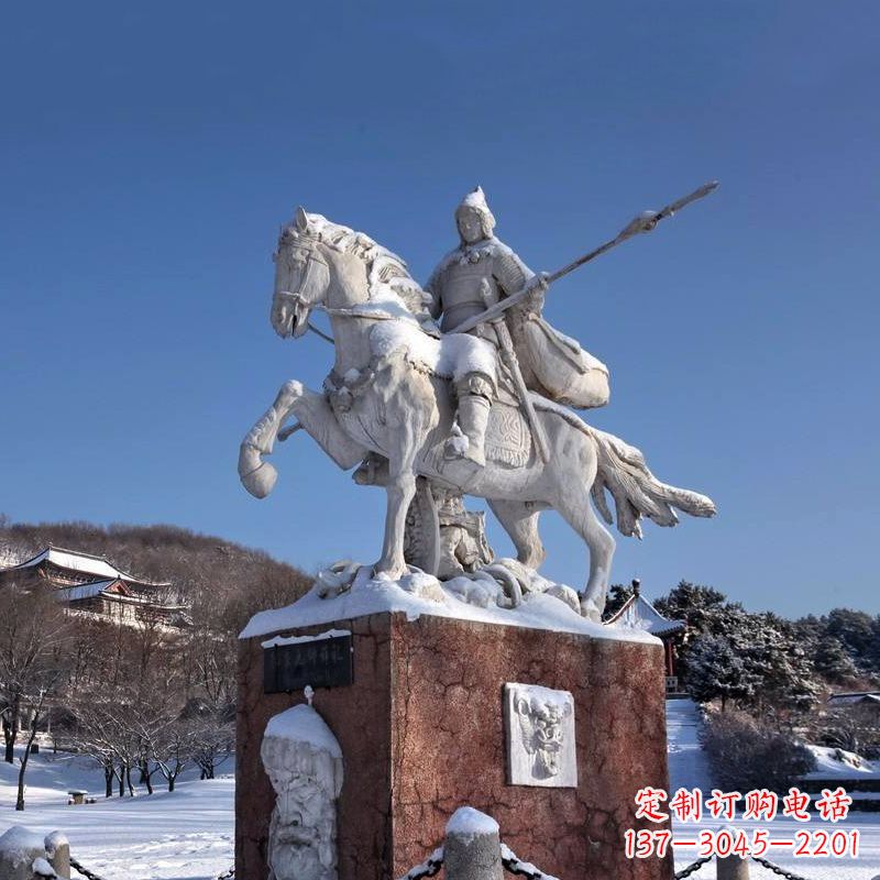 福建薛仁贵骑马雕像-中国历史名人唐朝名将景区景观雕塑