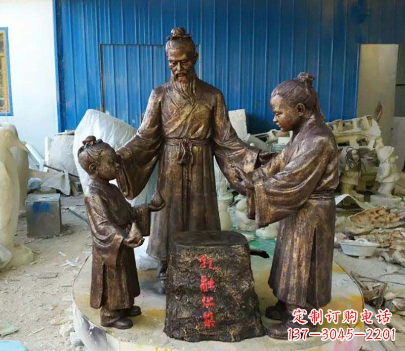 福建寓言故事孔融让梨人物铜雕