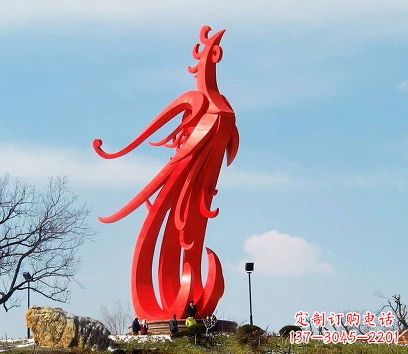 福建园林不锈钢凤凰雕塑