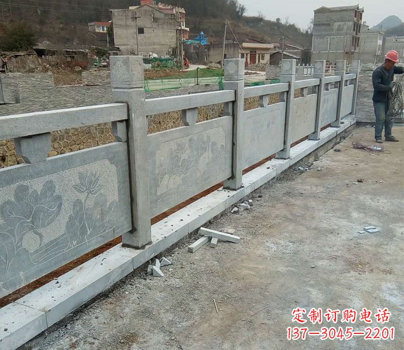福建园林仿古石栏板景观石雕 (5)