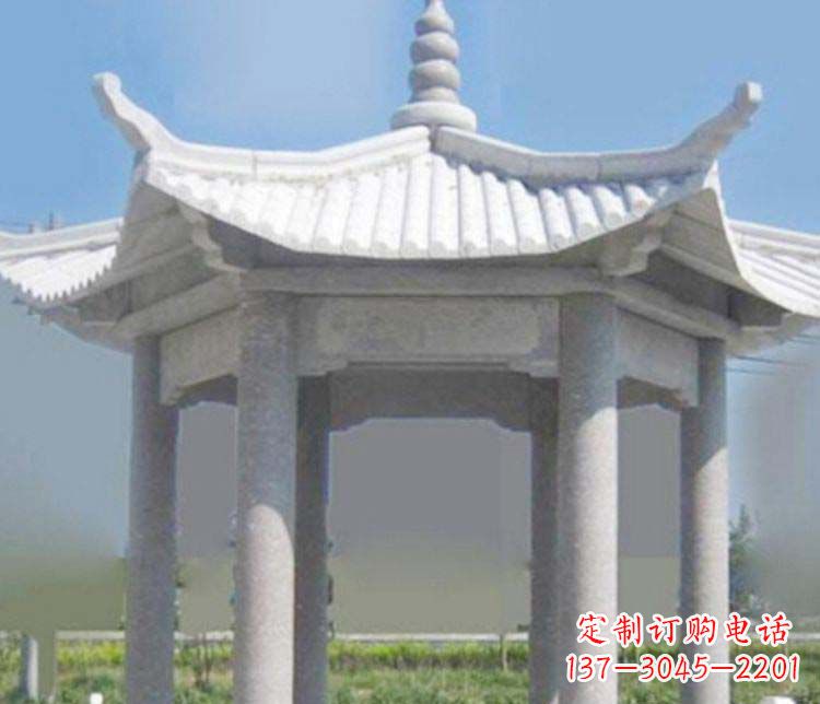 福建园林仿古石凉亭景观石雕