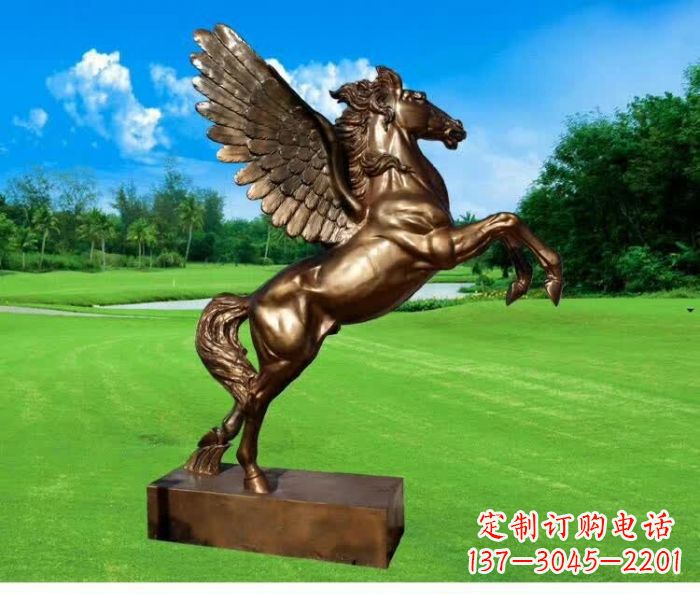 福建园林飞马铜雕 (2)
