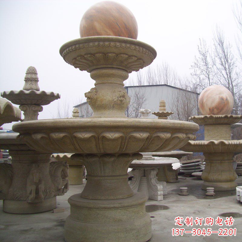 福建园林风水球石雕