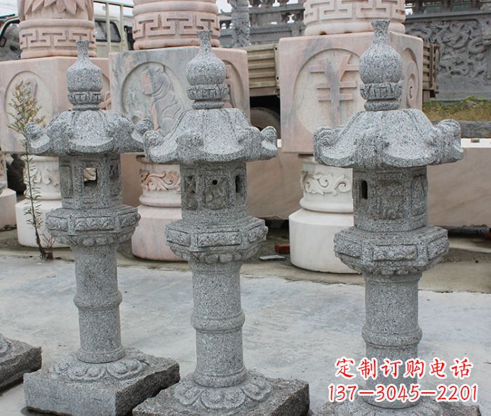 福建园林景观大理石雕塑石灯