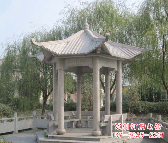 福建园林景观大理石凉亭石雕