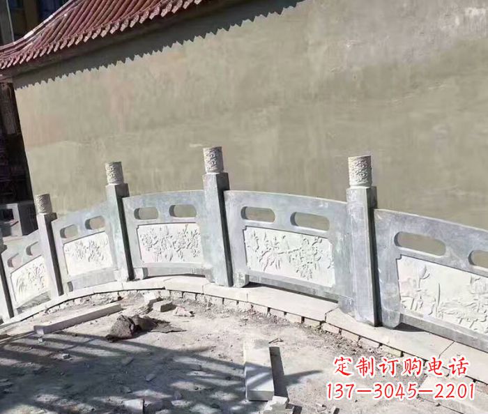 福建园林景观大理石桥栏板石雕 (5)