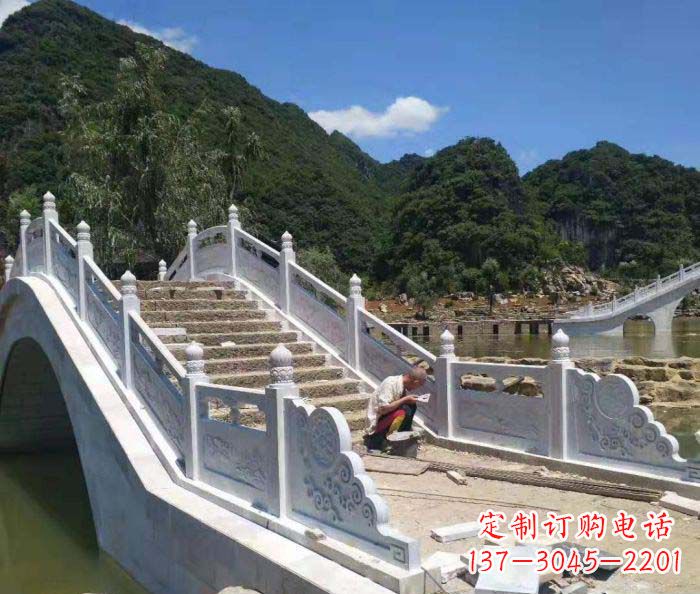 福建园林景观大理石桥栏板石雕_1