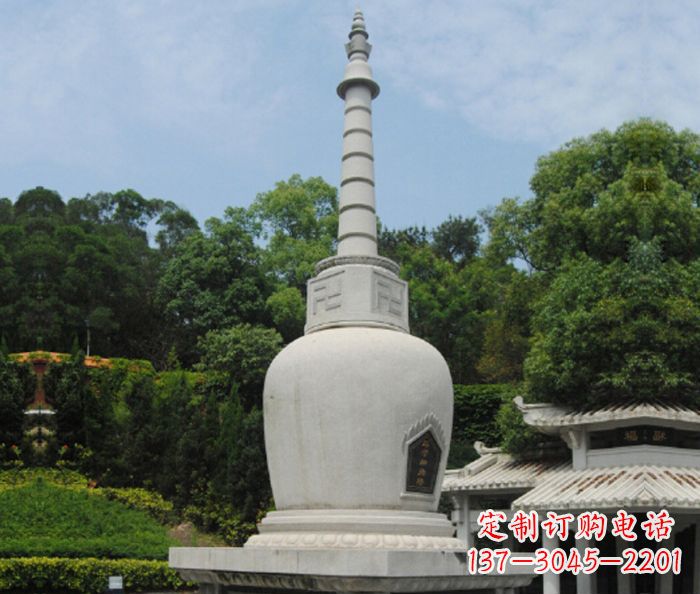 福建园林景观大理石舍利塔石雕
