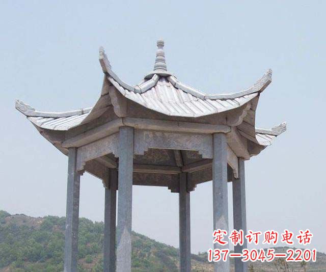 福建园林景观单层石雕凉亭 (2)