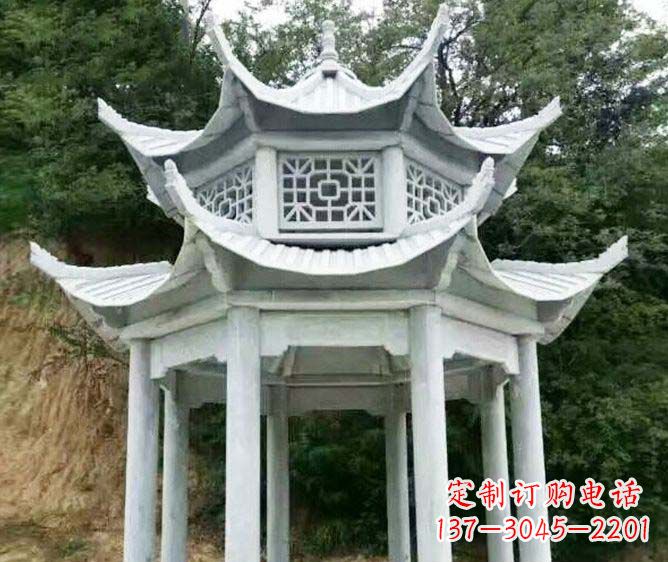 福建园林景观多层凉亭石雕