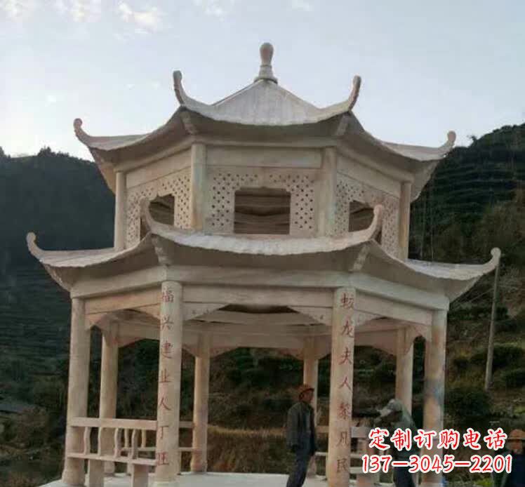 福建园林石雕凉亭