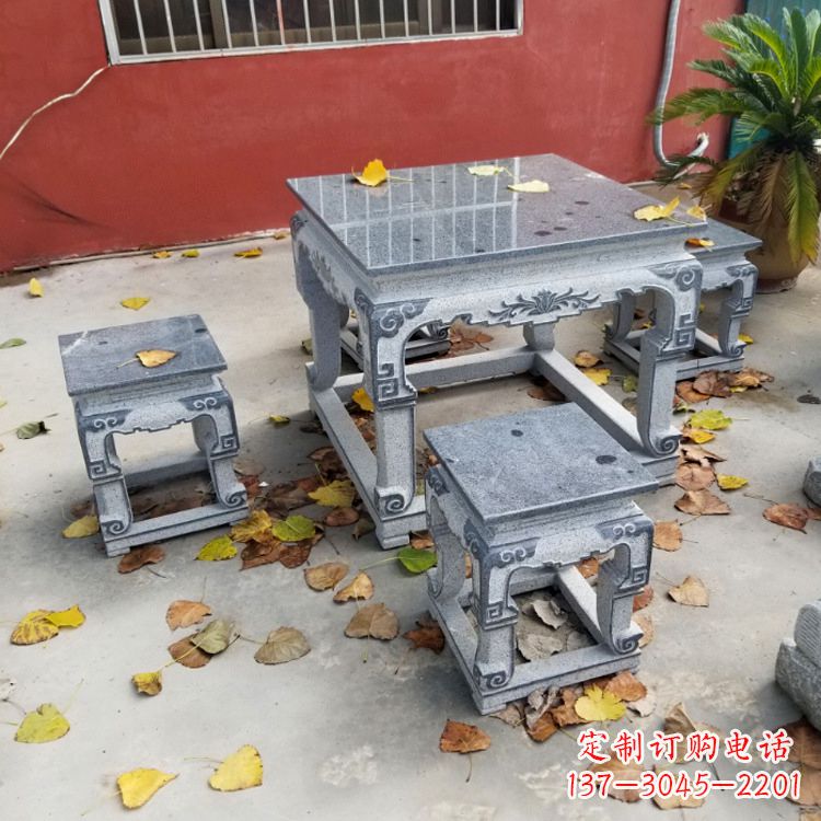 福建园林石桌凳
