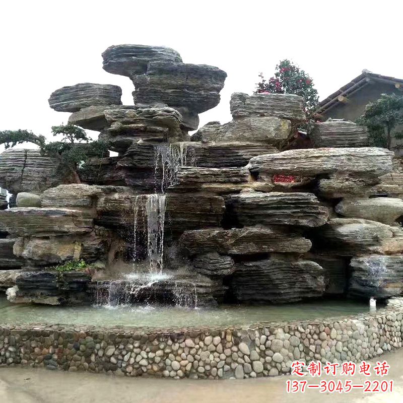 福建园林塑石假山流水