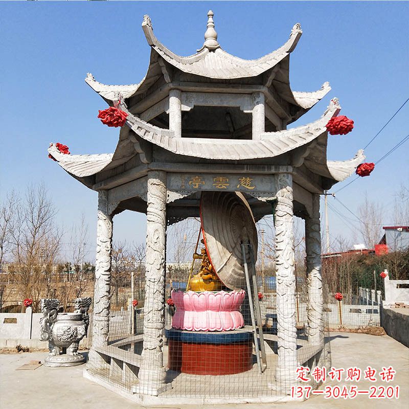 福建园林亭子双层凉亭