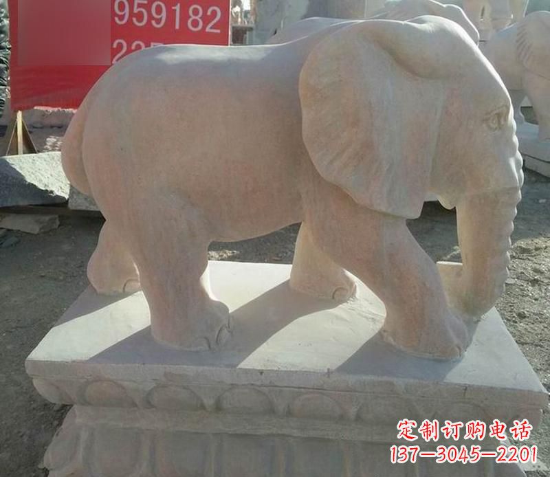 福建园林晚霞红大象雕塑