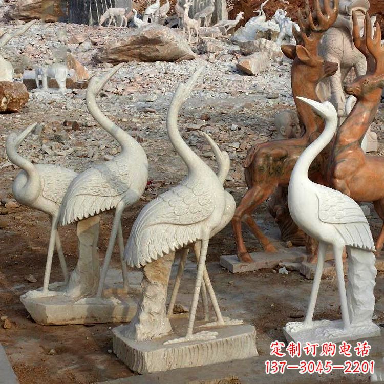 福建园林仙鹤石雕