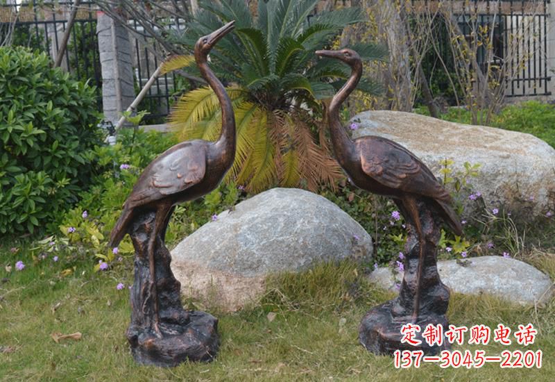 福建站立仙鹤雕塑 (2)