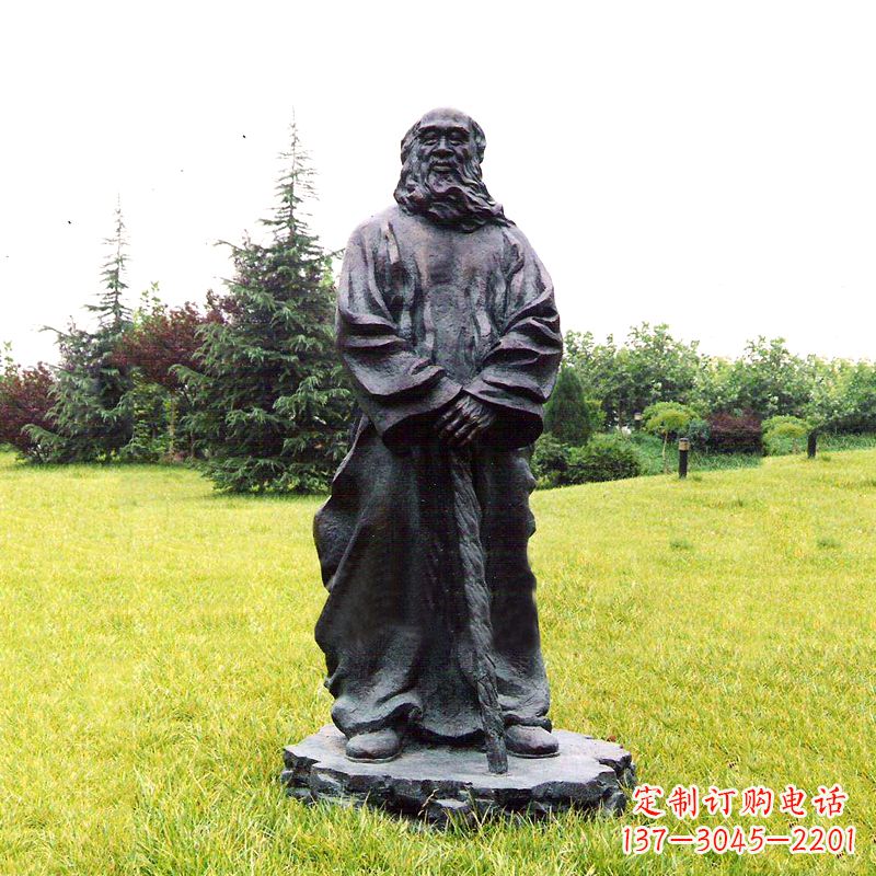 福建张大千铜雕像-公园近代名人著名人物雕塑