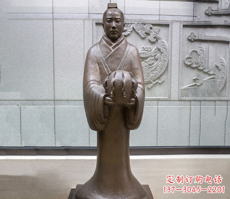 福建张衡科学家 人物铜雕